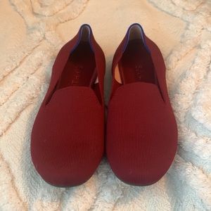 Rothy’s loafer in deep maroon